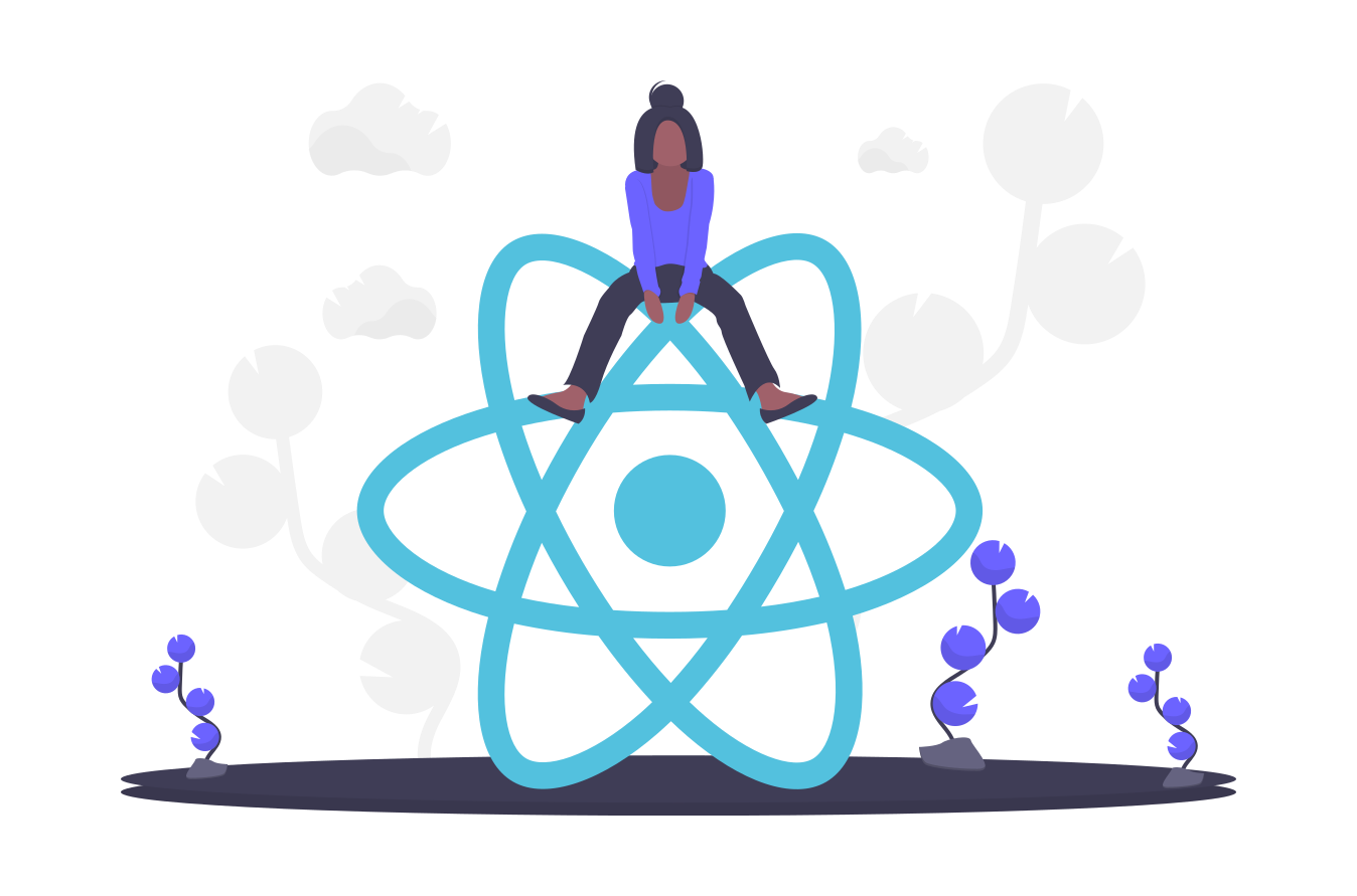 The icon for the popular JavaScript framework, React.